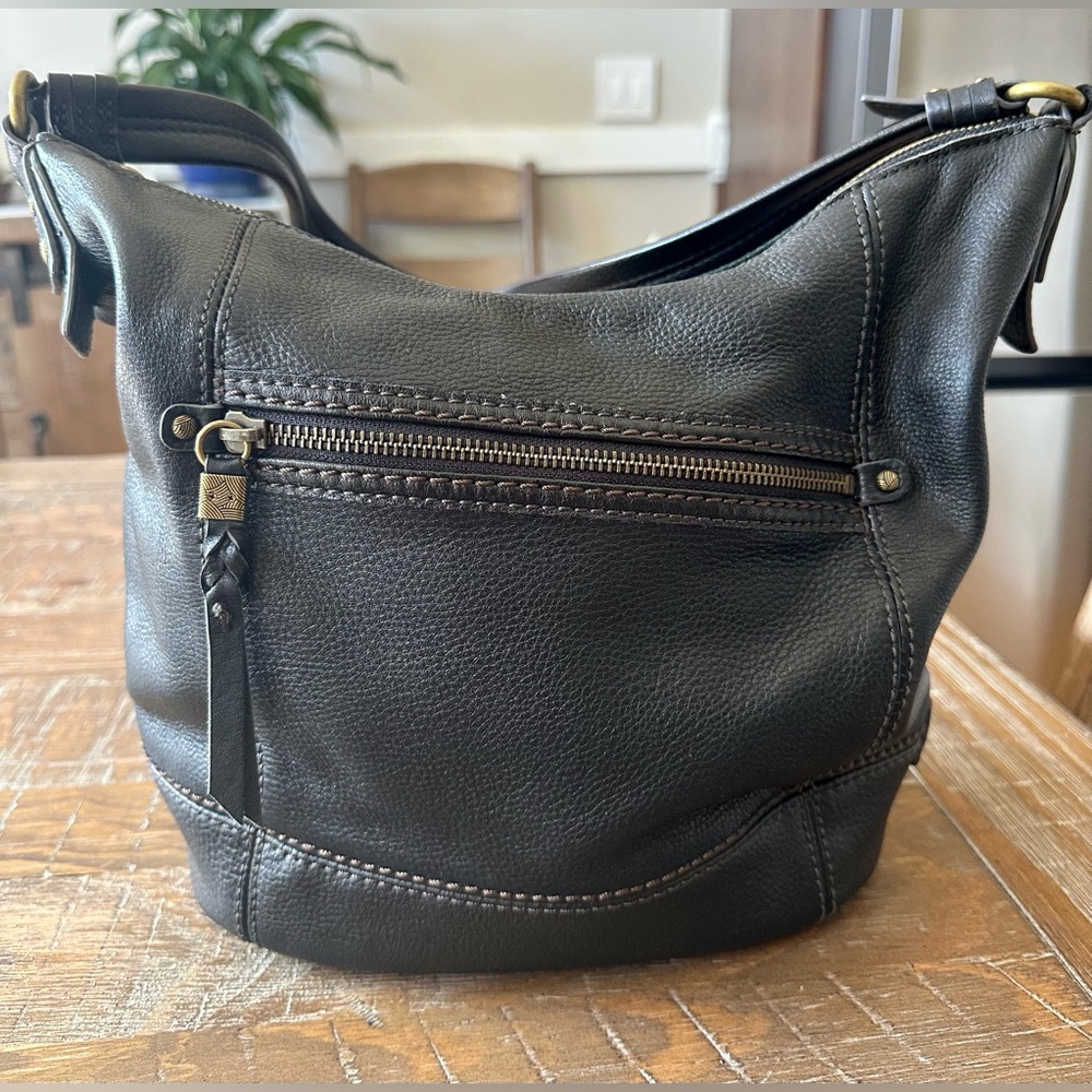The Sak Medium Black Leather Handbag